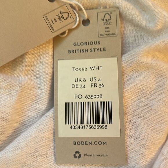 Boden Crocheted Trim Top  - NEW! - Picture 8 of 9